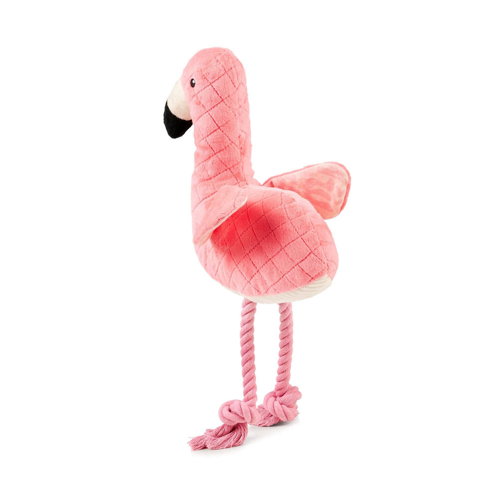 Huggles hondenspeeltje - Zonnige roze flamingo
