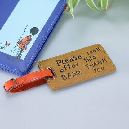 Luggage tag — Paddington Bear (please take care of this bear)
