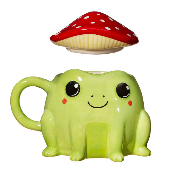 Frog Mug with Mushroom Lid