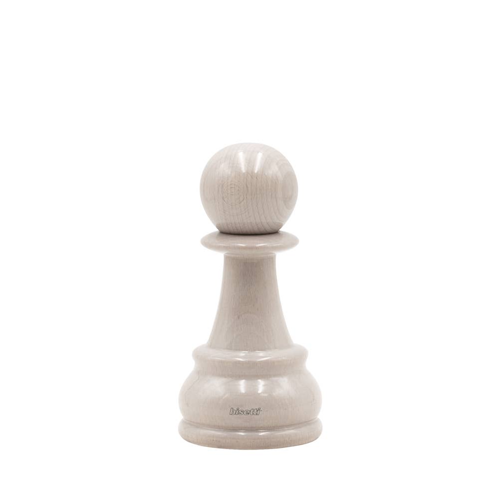 Moulin à épices «Chess» Pion en hêtre laqué blanc brillant