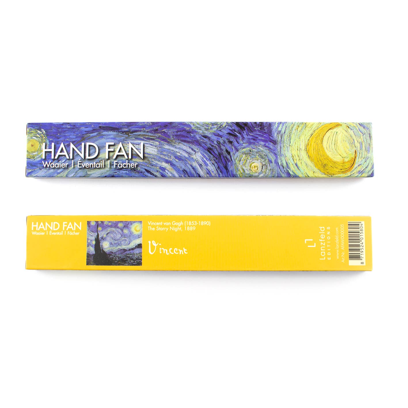 Hand Fan, Bamboo, Van Gogh, The Starry Night