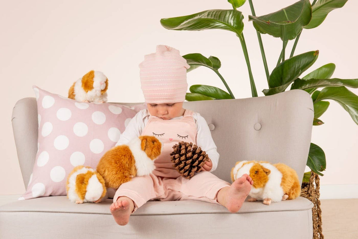 Golden and White Guinea Pig Plush