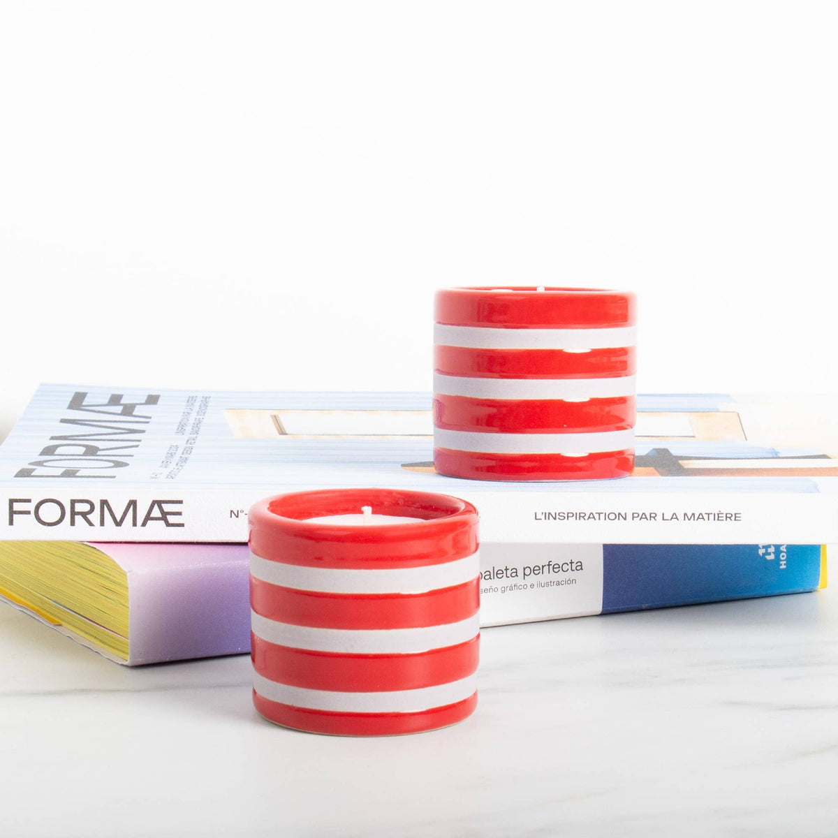 Tropical Ceramic Candle Holders 2-Pack