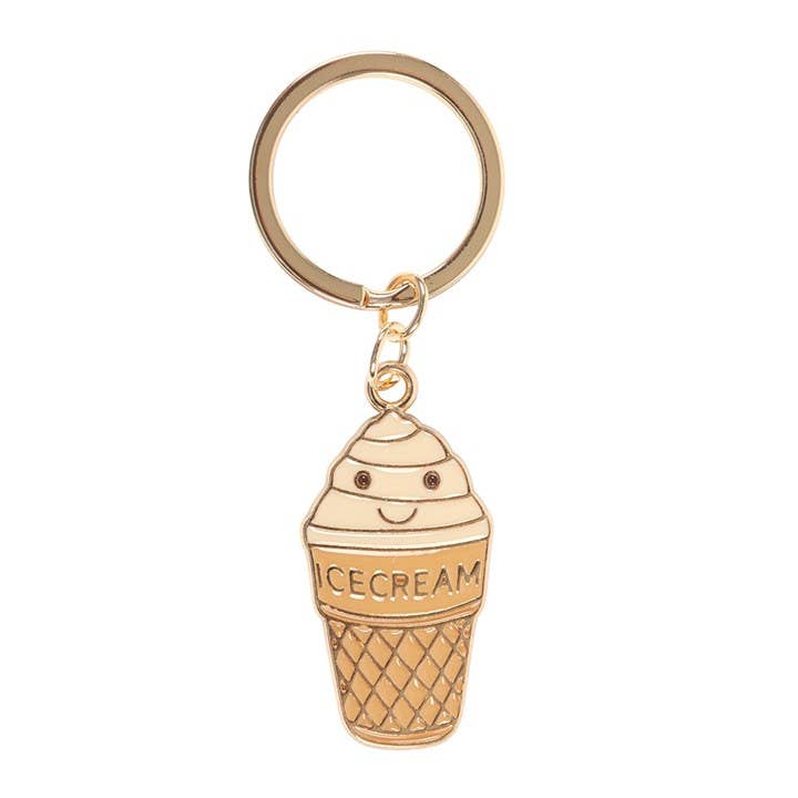 Ice cream cone keychain