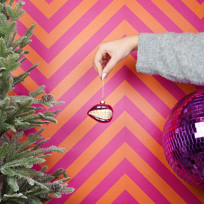 Boule de Noël Bouche avec appareil dentaire