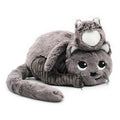Les Ptipotos - peluche chat maman & bébé gris 32 cm