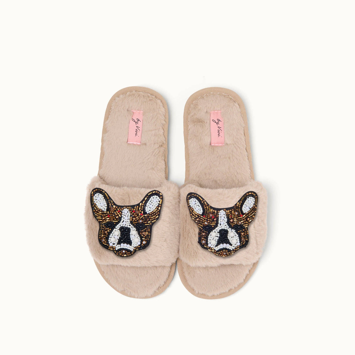 Pair of slippers pins - French Bulldog