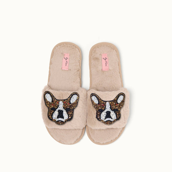 Pair of slippers pins - French Bulldog