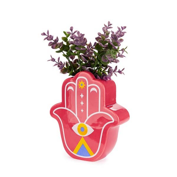 Red Lucky Hand Vase