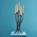 Roots Kandelaar Zwart, Aluminium, 25 x 22 x 63,5 cm