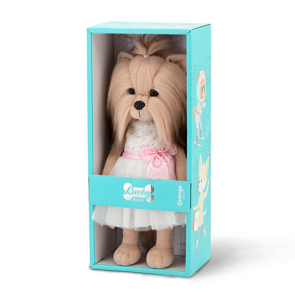 Poupée chien Lucky Yoyo : Élégance-38cm