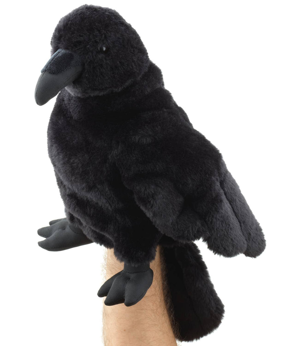 Marionnette à Main Corbeau à Tête Pivotante