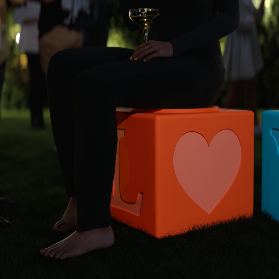 LOVE TOTEM – 4 Cubes Empilables
