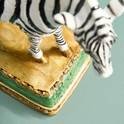 Chandelier zèbre poly/métal, 27 x 9x45 cm