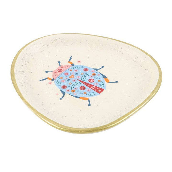 Floral ladybug trinket tray
