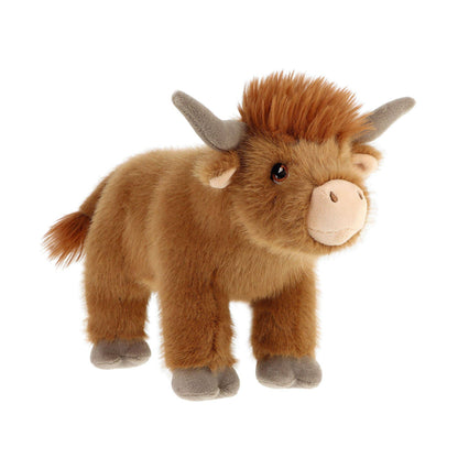 Peluche Vache Highland debout 30cm - KEELECO