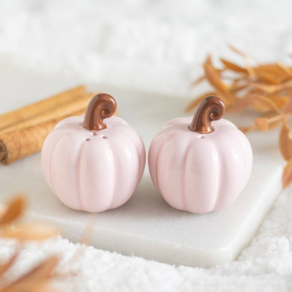 Salt and Pepper Autumn Pink Pumpkins