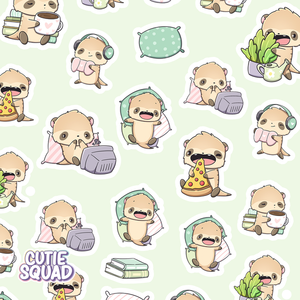 Meerkat Chilling Sticker Sheets