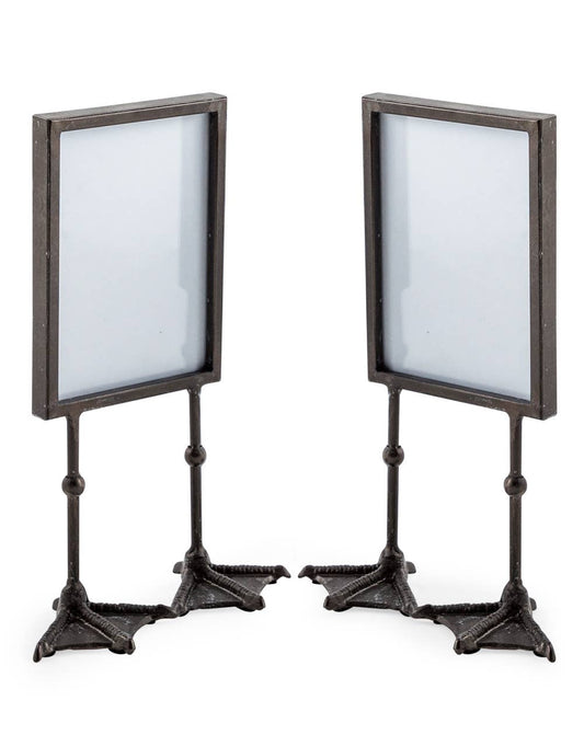 Pair of black duck feet portrait photo frames