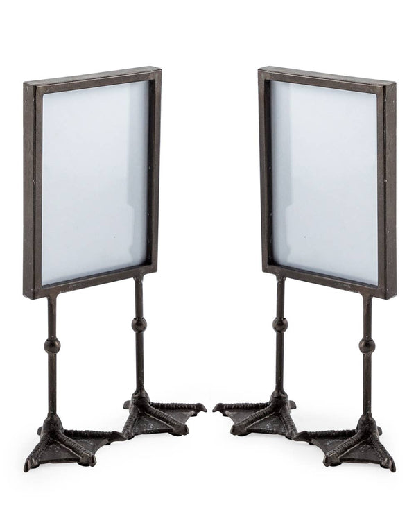 Pair of black duck feet portrait photo frames