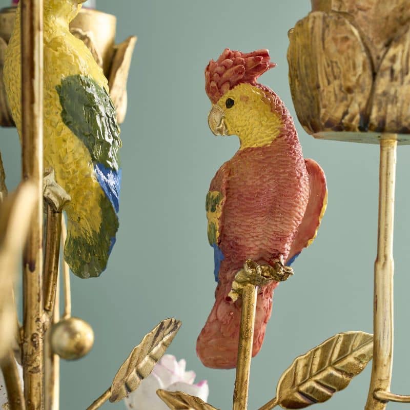 Lion Chandelier, Poly/Metal, 20 x 15 x 37 cm