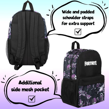 Fortnite violet Sac à dos scolaire garçon