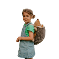 Kids' hedgehog plush backpack