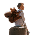 Plush squirrel backpack for children