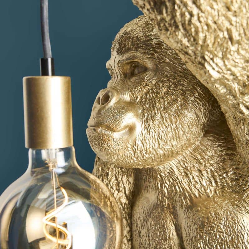 Gorilla Jungle Jack Gold Wall Sconce
