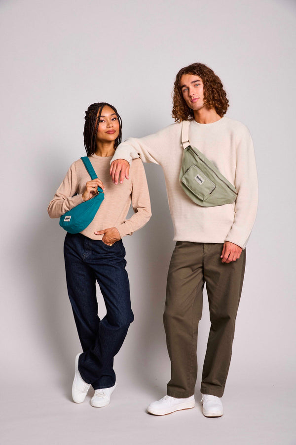 Andrea Peacock Blue Belt Bag
