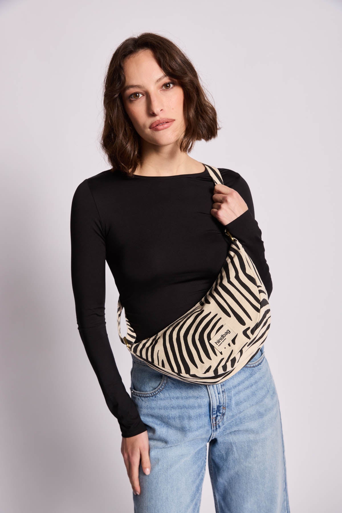 Sac Banane Andrea Zèbre écru