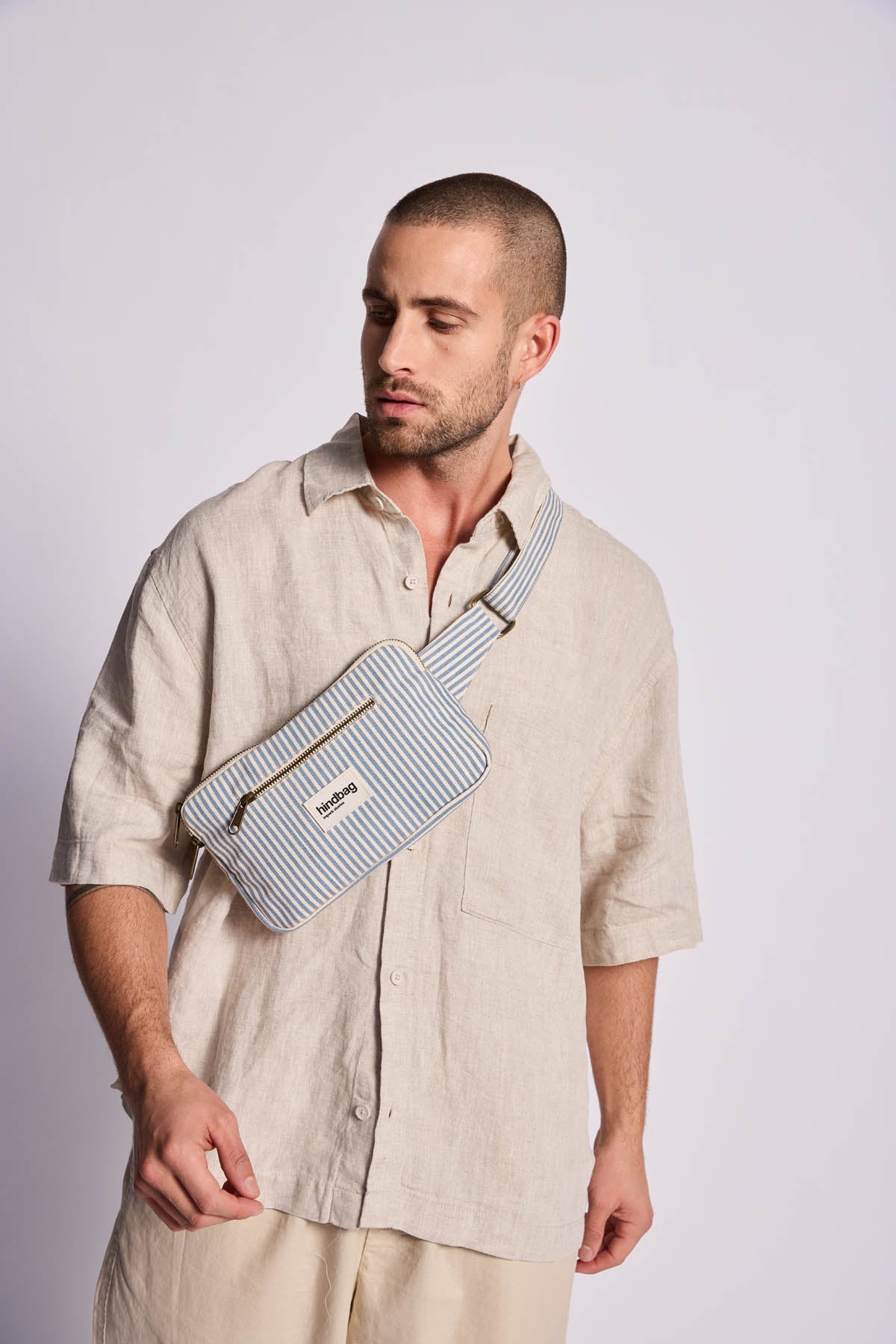 Sac banane Harry Rayures bleu