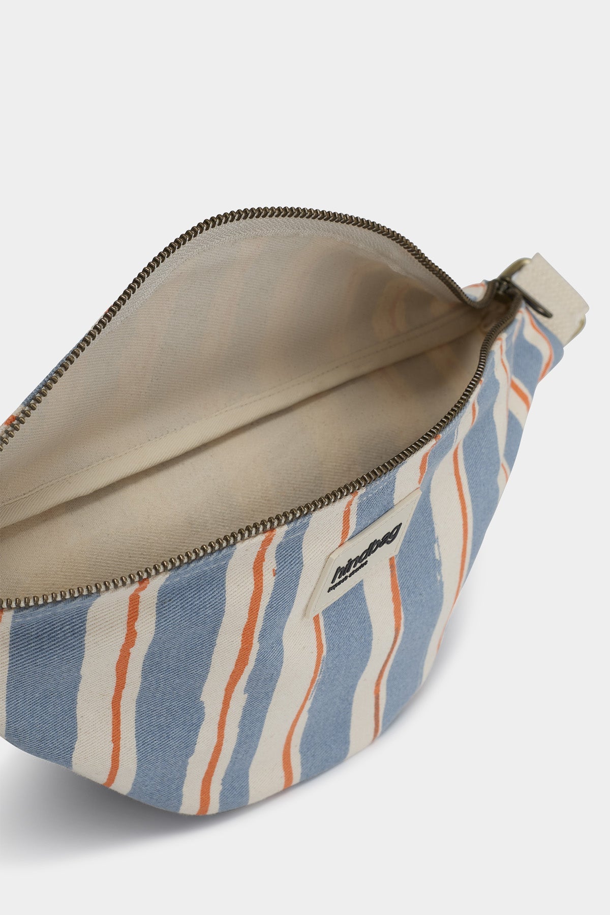 Sac banane Olivia Rayures orange et bleu