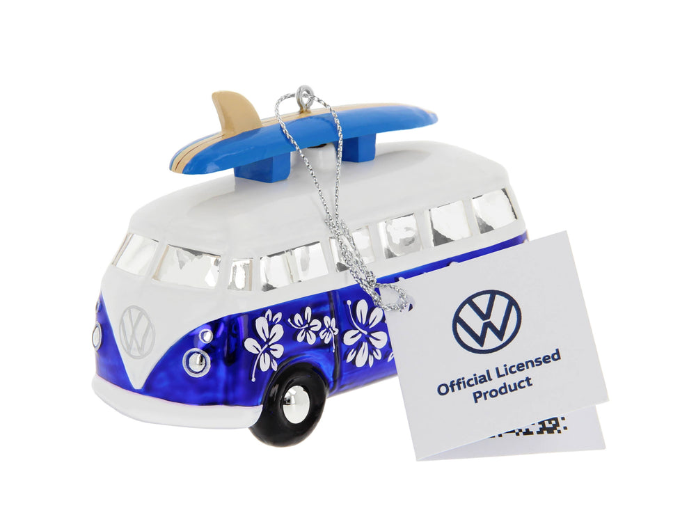 Décoration de Noël en Verre VW T1 Bus Surf Édition