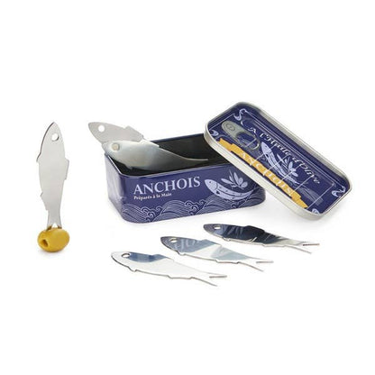 Anchovy appetizer fork
