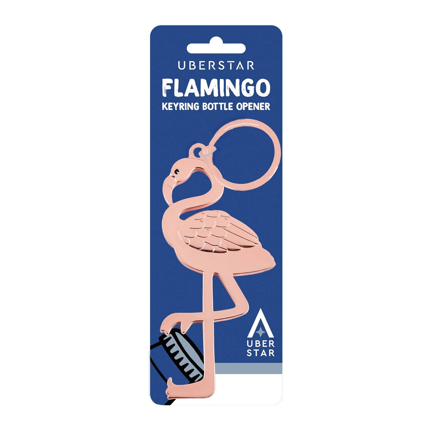 Flamingo flesopener sleutelhanger
