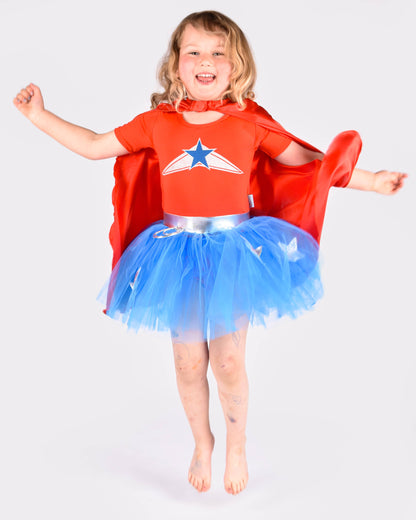 Super Wondergirl with Cape 110-116 cm 4-6 years