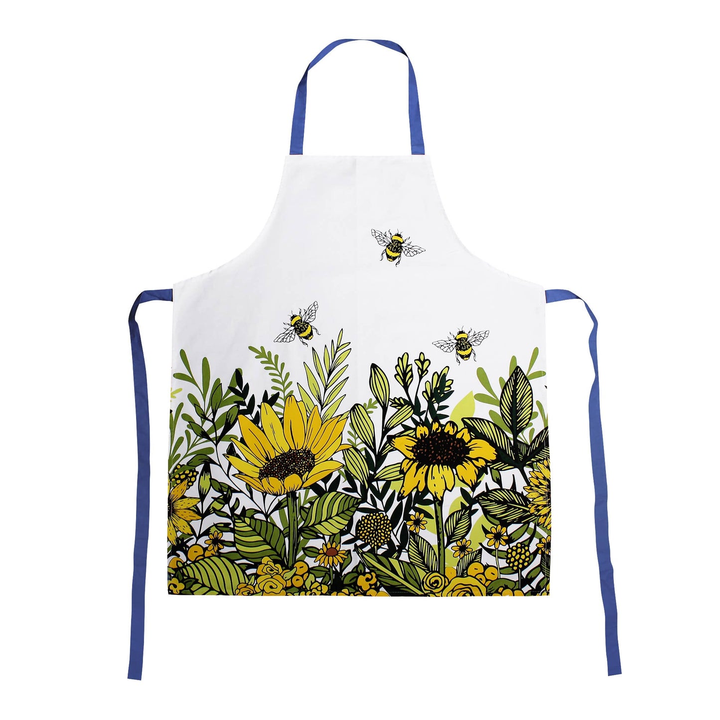 Tablier Sunflower Honey Bee - floral