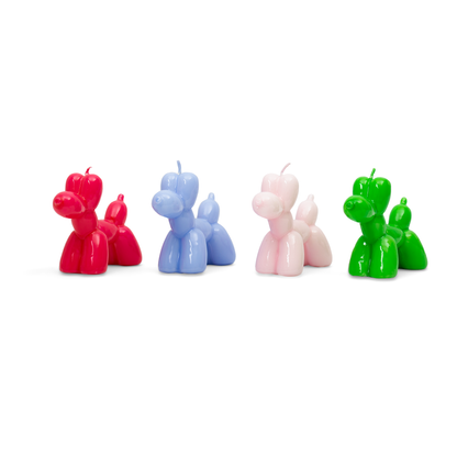 Roze ballonhond kaars