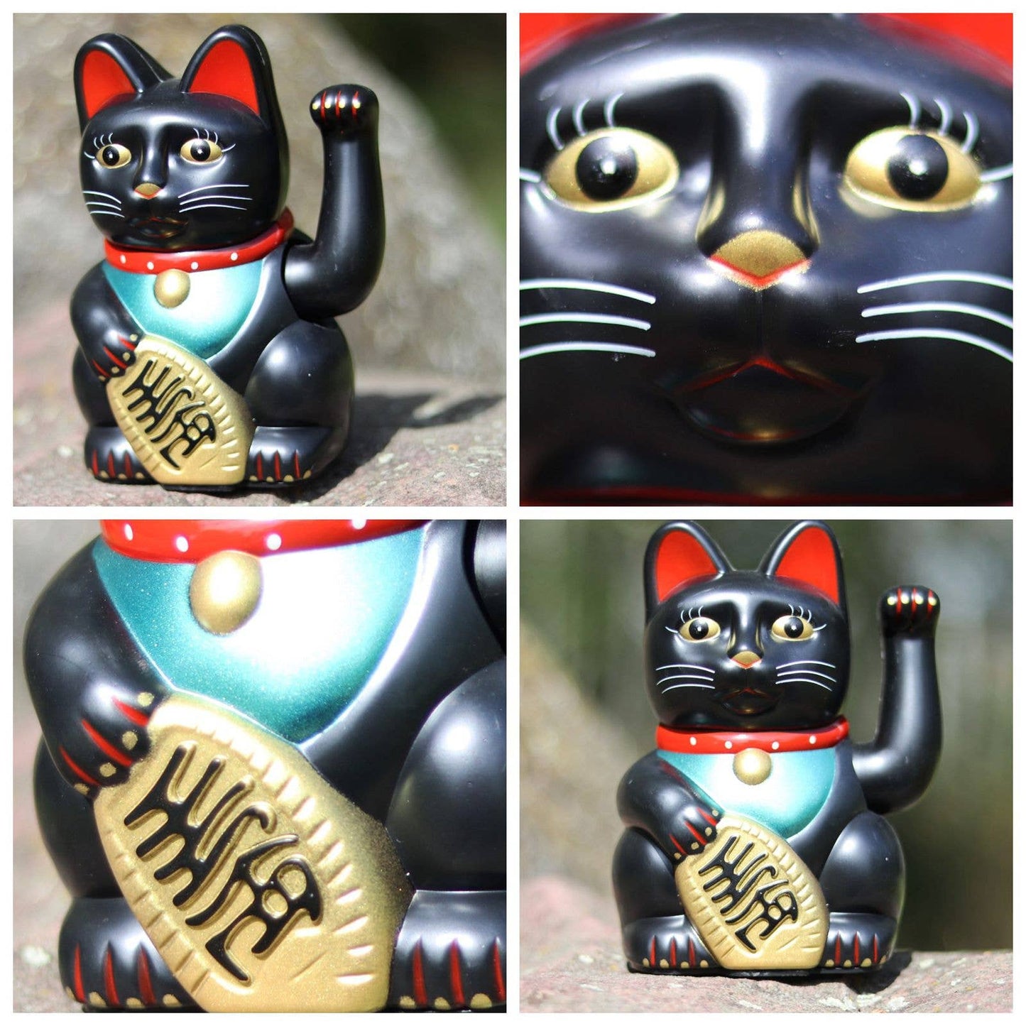Lucky black cat 15cm