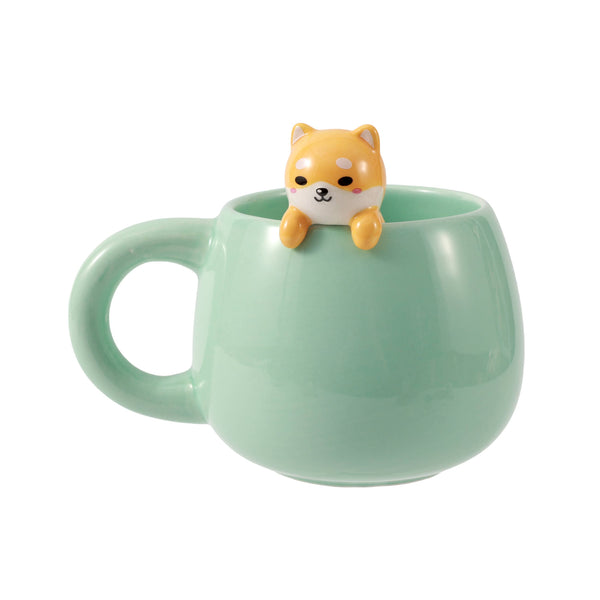 Mug with Shiba Inu Figurine