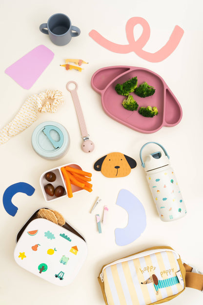 Stainless Steel Lunch Box with Compartments for Children's Dachshund