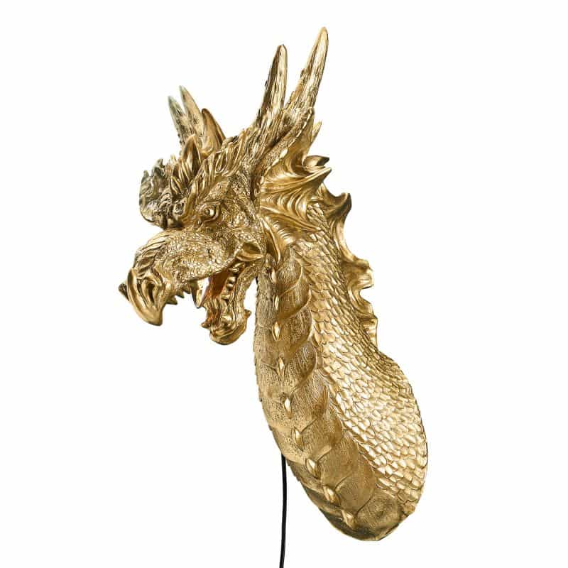 Dragon Drake wall light, gold, 66 x 27 x 41 cm