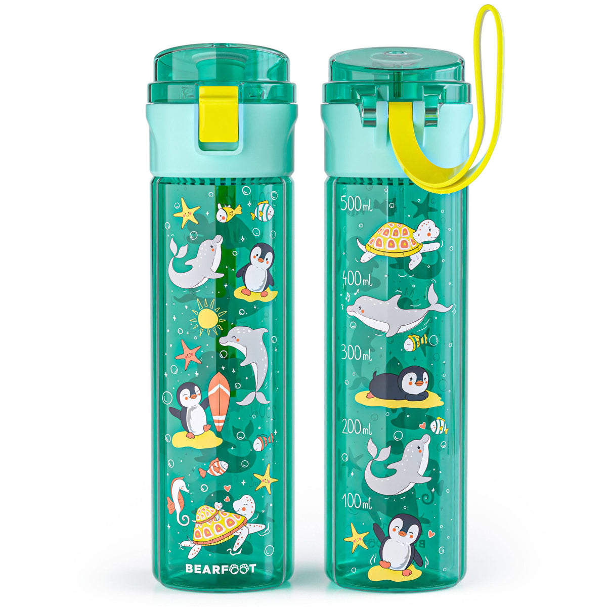 Children's water bottle, 500ml, lightweight - Ocean mint