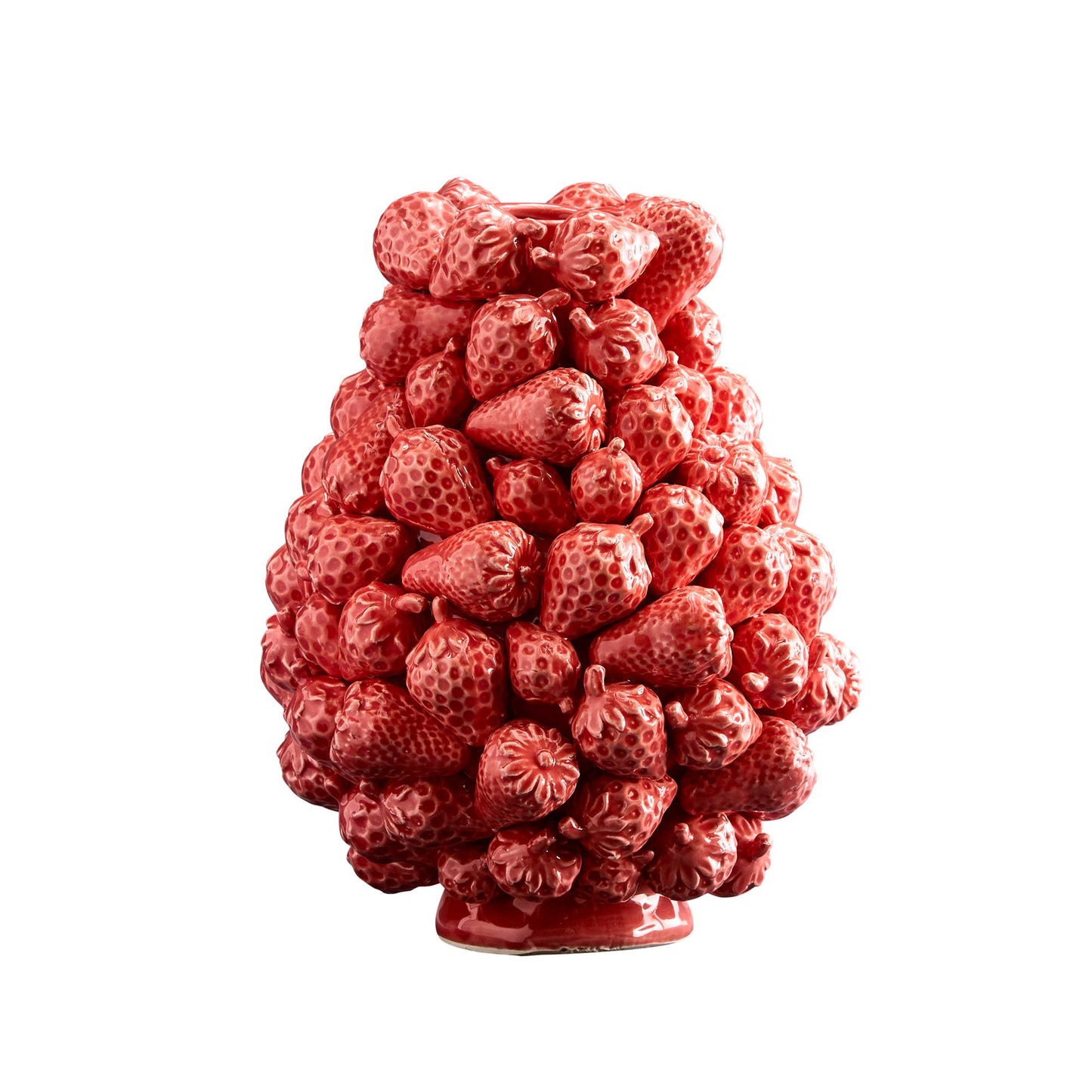 Aardbeivaas, rood aardewerk, 20 x 20 x 25 cm