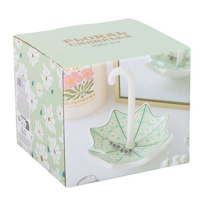 Floral Umbrella Trinket Dish