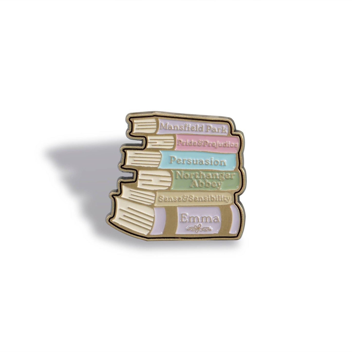 Pin badge - Jane Austen (Stack of books)