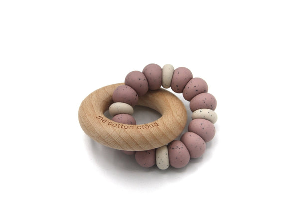 Teething Ring Bonbon Dusty Mauve