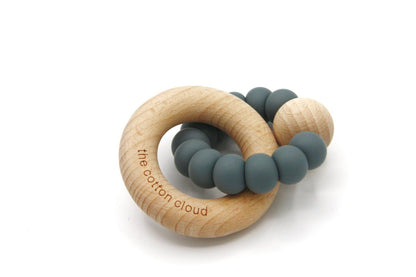 Silicone Round Teether Dark Grey