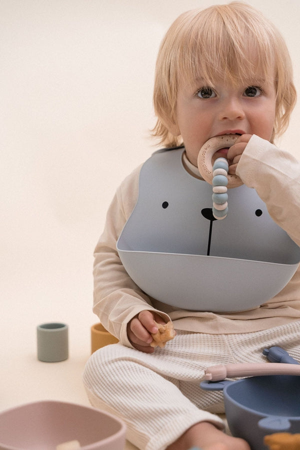 Silicone Round Teether Dark Grey